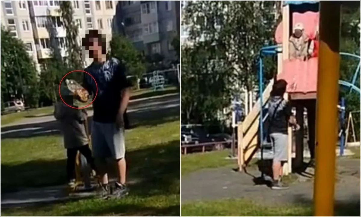 На детской площадке в районе Кукковка подросток обливал детей и подносил бутылку с содержимым, предлагая понюхать или выпить. Родители собираются обращаться в полицию.