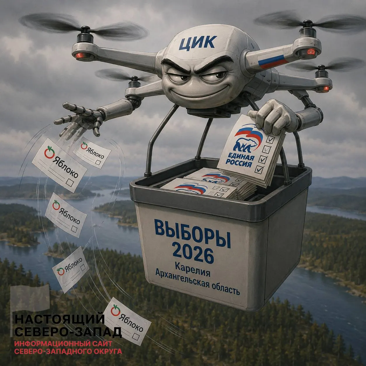 ЦИК осенью 2026 года протестирует доставку бюллетеней и возврат протоколов с помощью дронов в труднодоступных населённых пунктах Карелии и Архангельской области.