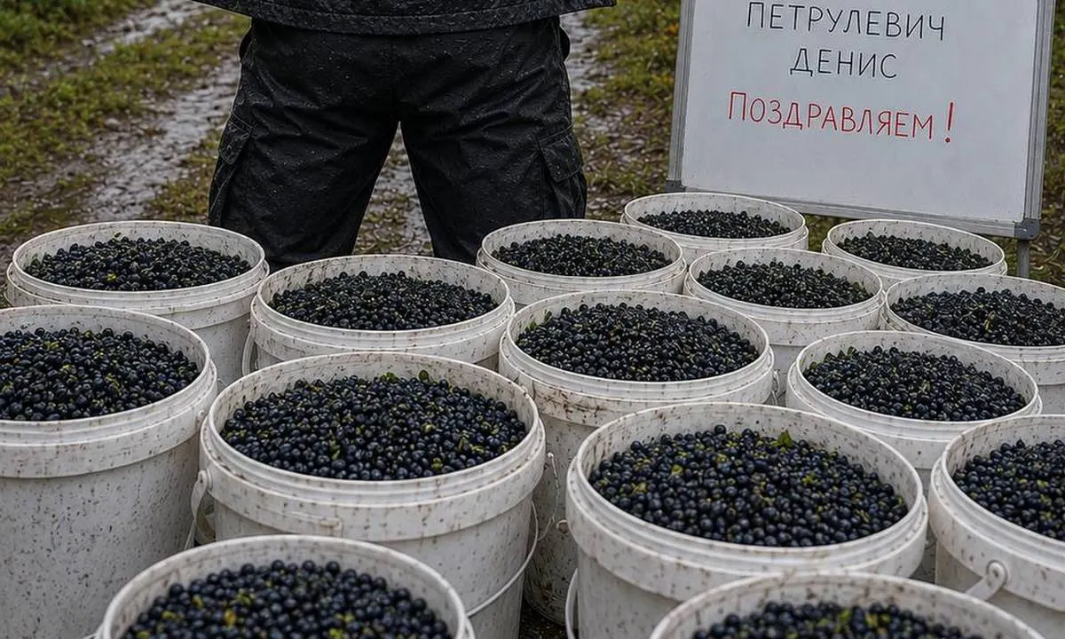 Новый дневной рекорд сезона по сбору черники в Карелии: 179,15 кг за сутки.