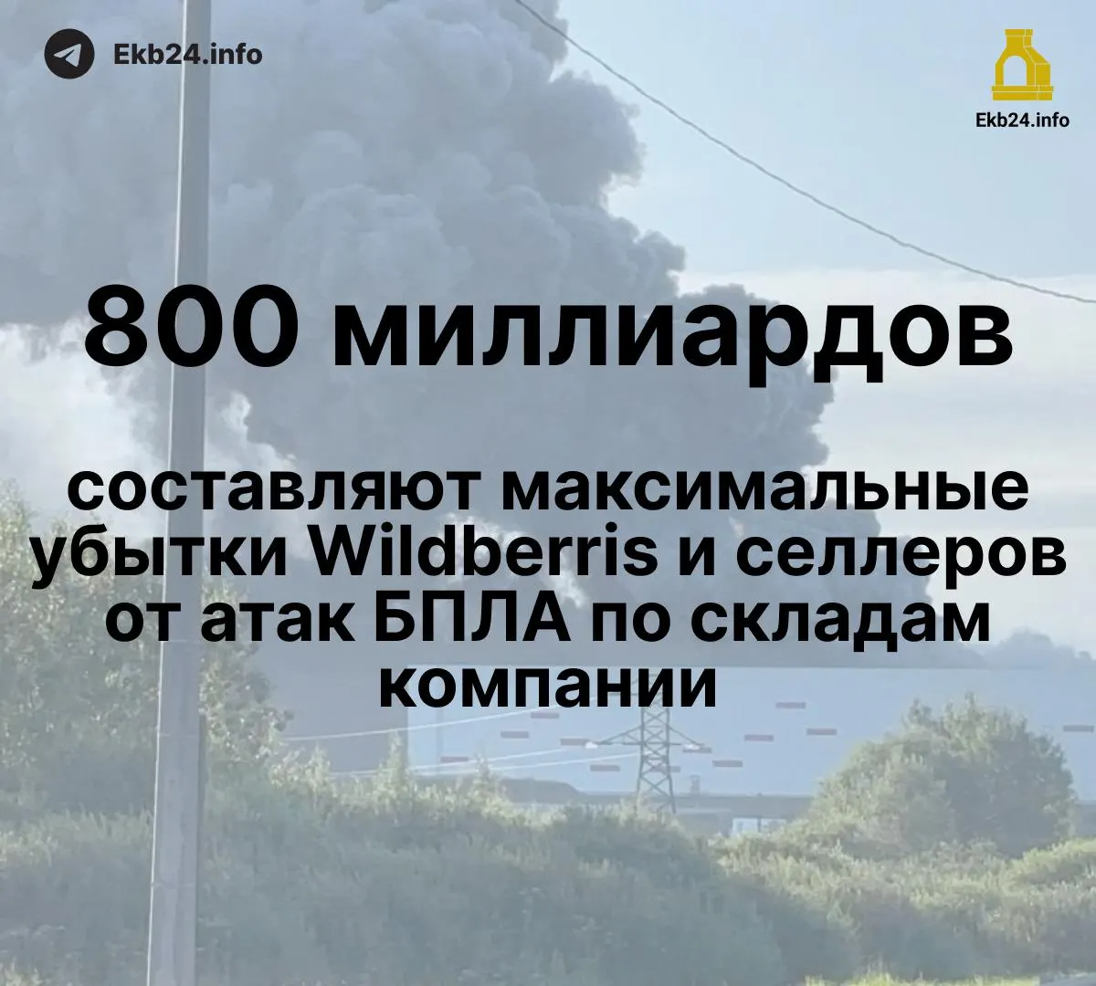 Потери маркетплейса и продавцов достигают 600–800 млрд руб.; часть ассортимента уничтожена до 95%, компенсации пока не выплачены.